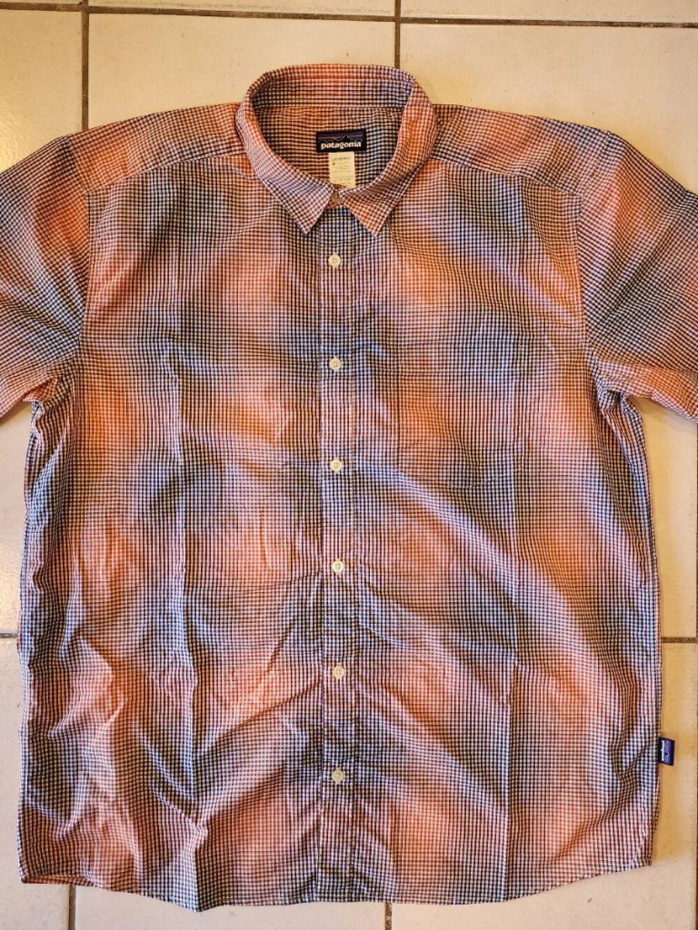 Patagonia Short Sleeved Shirt, Multicolor Checks/Plaid, XL